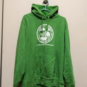 XL Green North Face hoodie